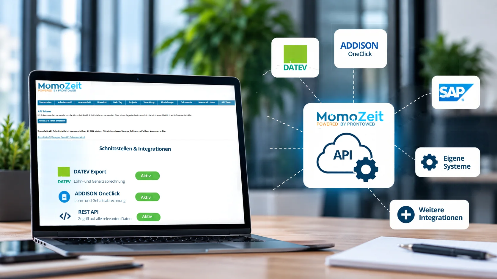 MomoZeit API Schnittstellen und Integrationen