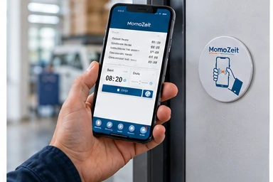 MomoZeit NFC und App zur digitalen Arbeitszeiterfassung